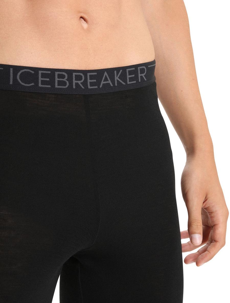 Icebreaker Merino 175 Everyday Thermal Leggings Miesten Base Layers Mustat | FI 1401LISH